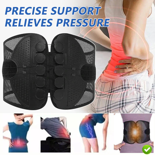 Lumbar Support Back Brace - Posture and Spine Support, Enhances Comfort, Breathable Design
